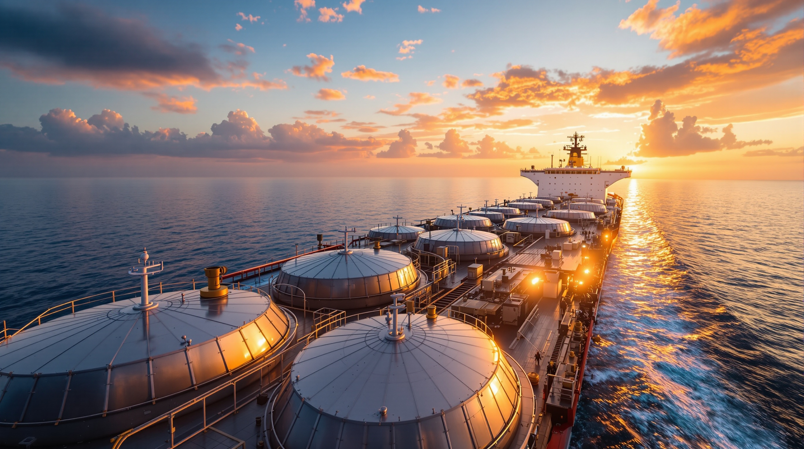 Chemical parcel tanker vessel at sea