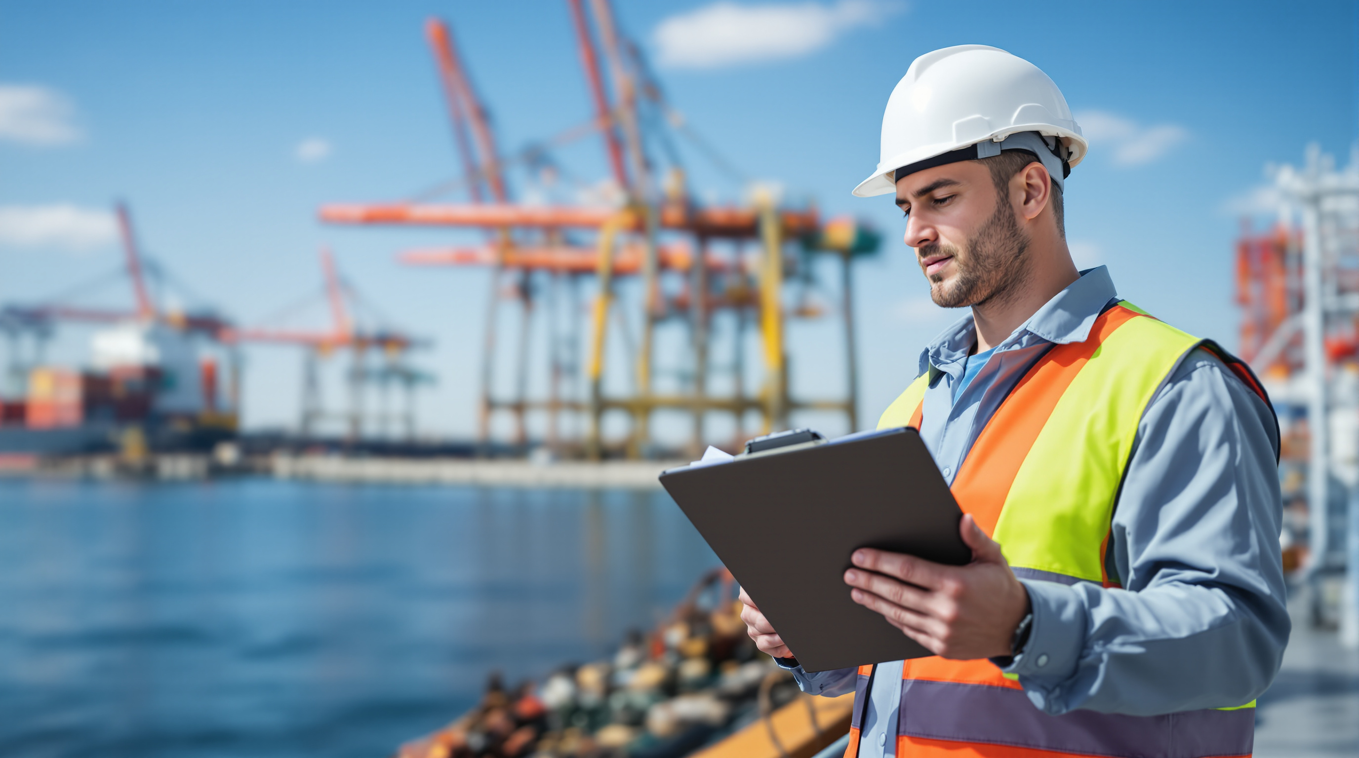 Maritime safety inspection and compliance review on a chemical tanker